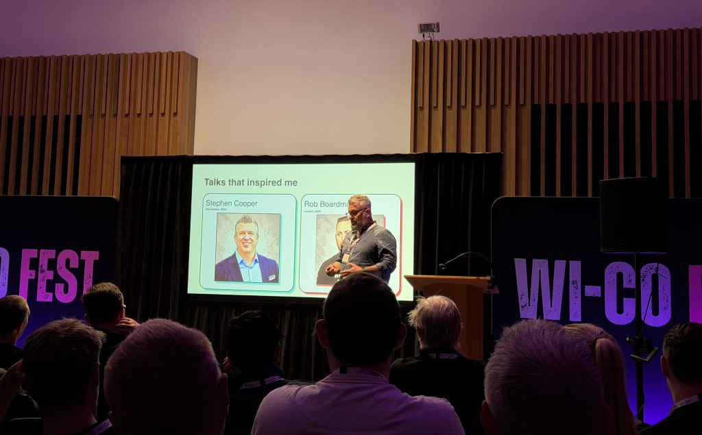 Harry presenting at Wi-Co Event